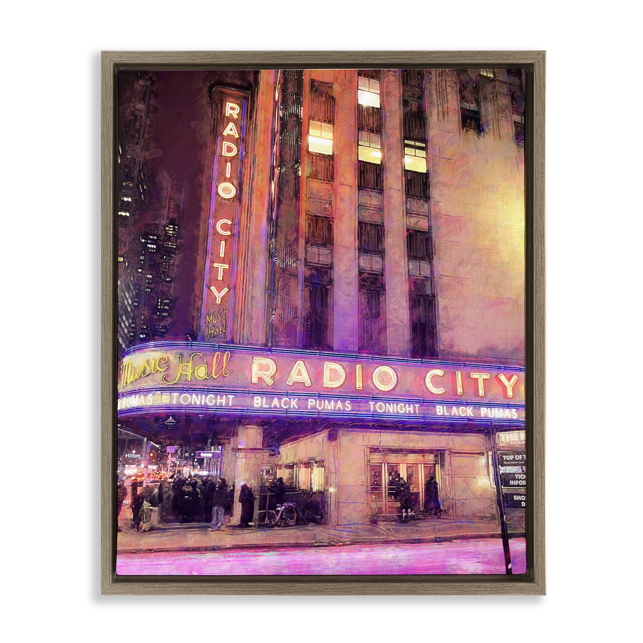 Stupell Industries Radio City Music Hall Floating Frame, design by Grotto Studios